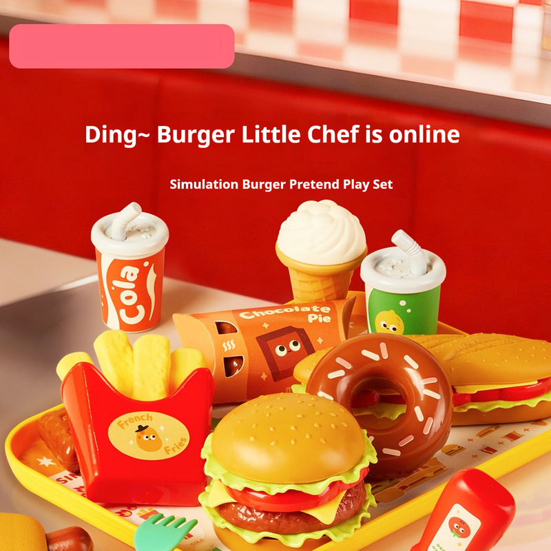 Kids Toys Kitchen Set - Mideer Kids Burger Pretend Play Set