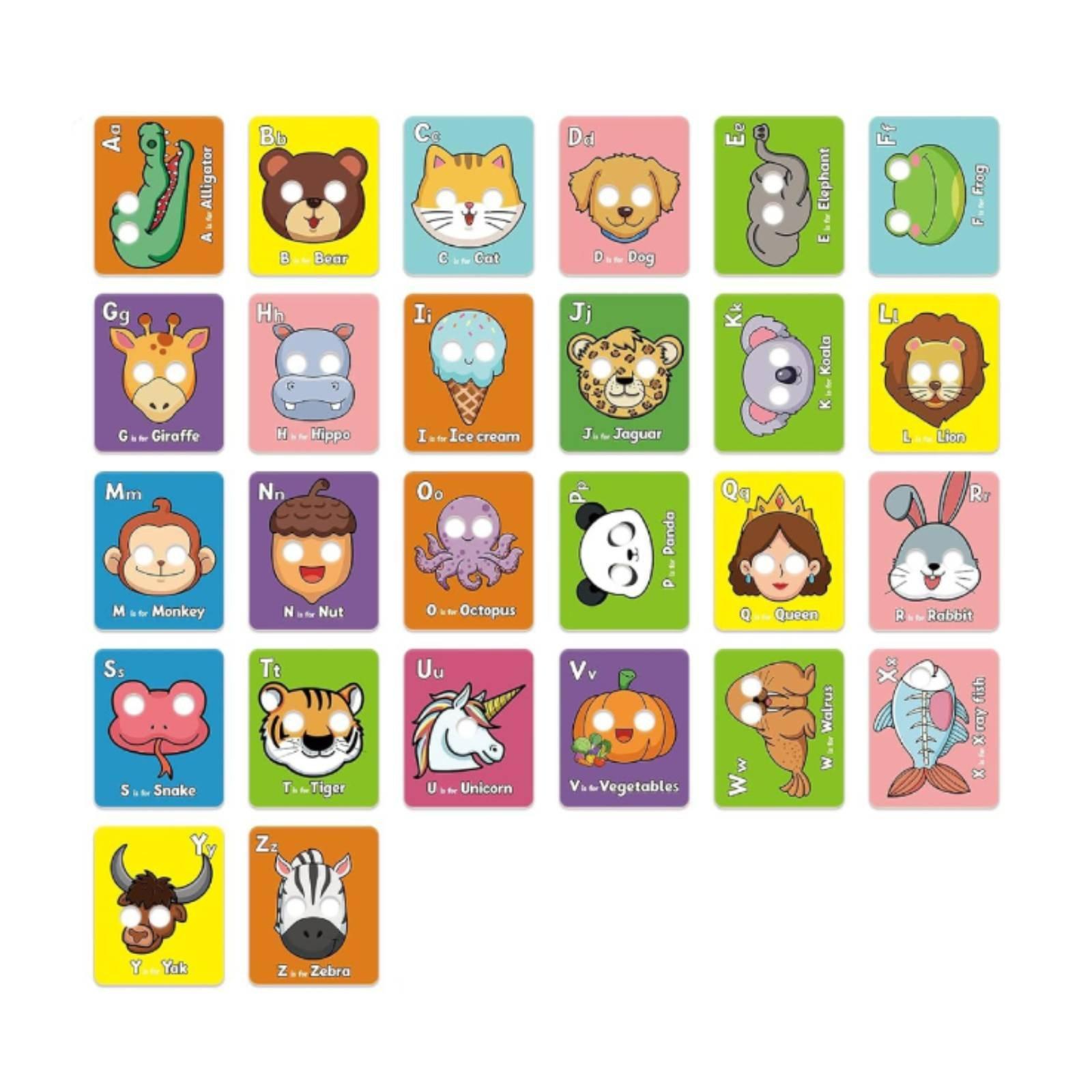 Educational Flash Card - Animal Face Cover Educational Flash Cards