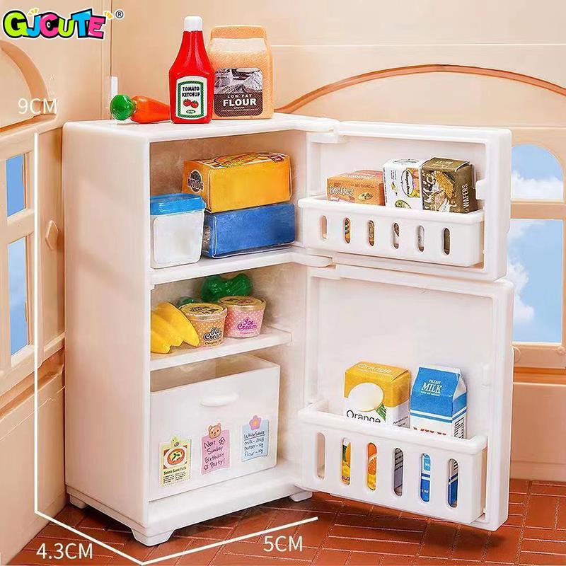 1/12 Mini Dollhouse White Refr - đánh giá và giá Kids Toys Kitchen Set