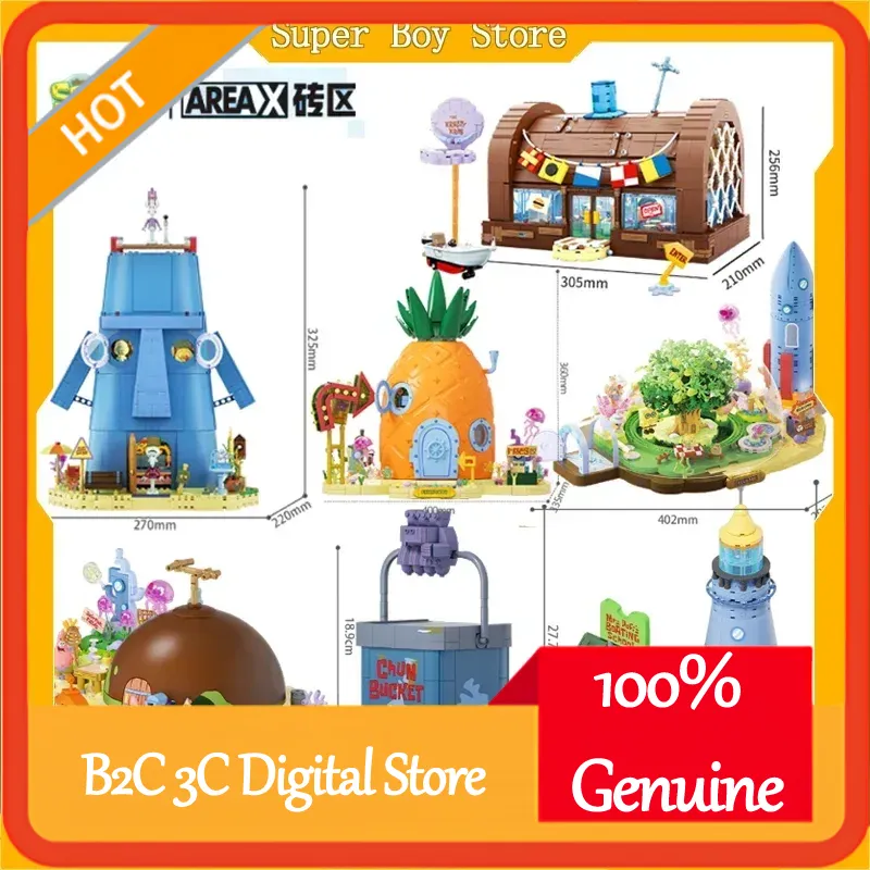 Areax Spongebob Bikini Bottom  - đánh giá và giá Kids Toys Blocks