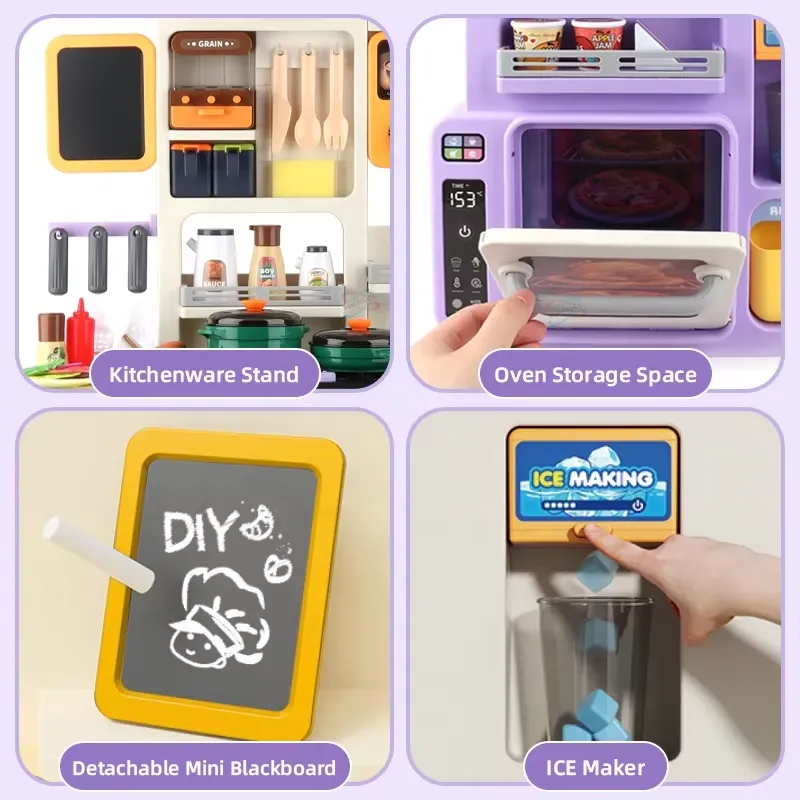 90cm Large Pretend Play Kitche - đánh giá và giá Kids Toys Kitchen Set