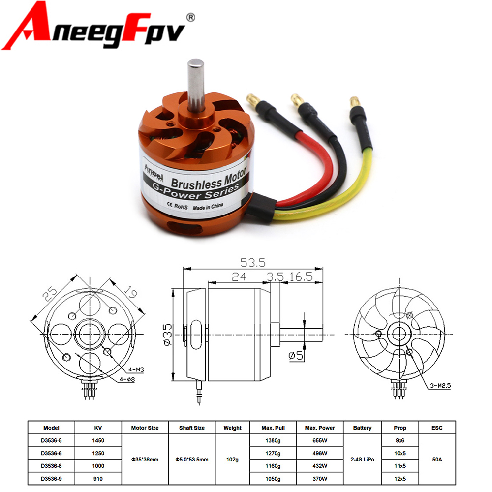 D3536 910KV 1000KV 1250KV 1450 - đánh giá và giá Rc Helicopter Mini