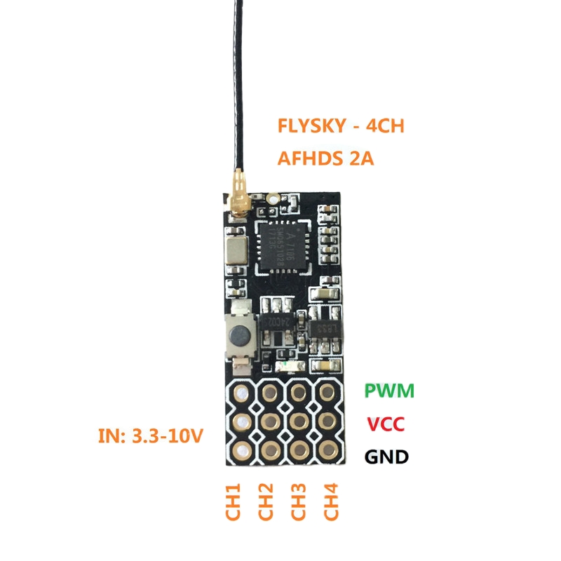 Flysky FS2A Mini Receiver 4CH  - đánh giá và giá Rc Helicopter Mini