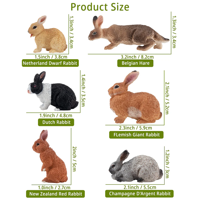 12Pcs Simulation Rabbit Farm A - đánh giá và giá Kids Toys Under $5