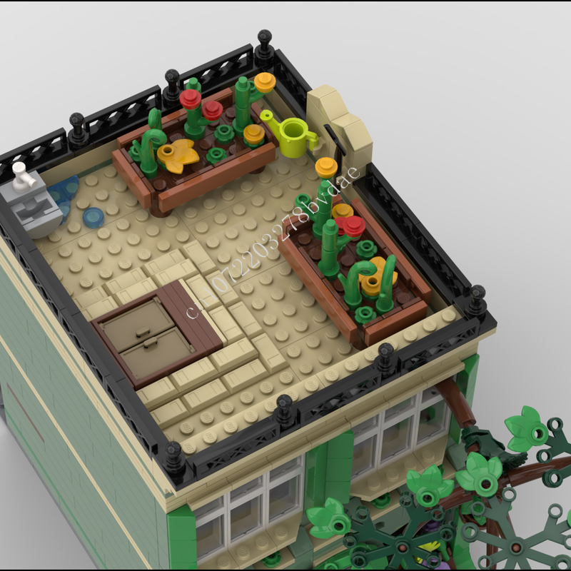1098PCS Plant Shop MOC streetv - đánh giá và giá Kids Toys Shop