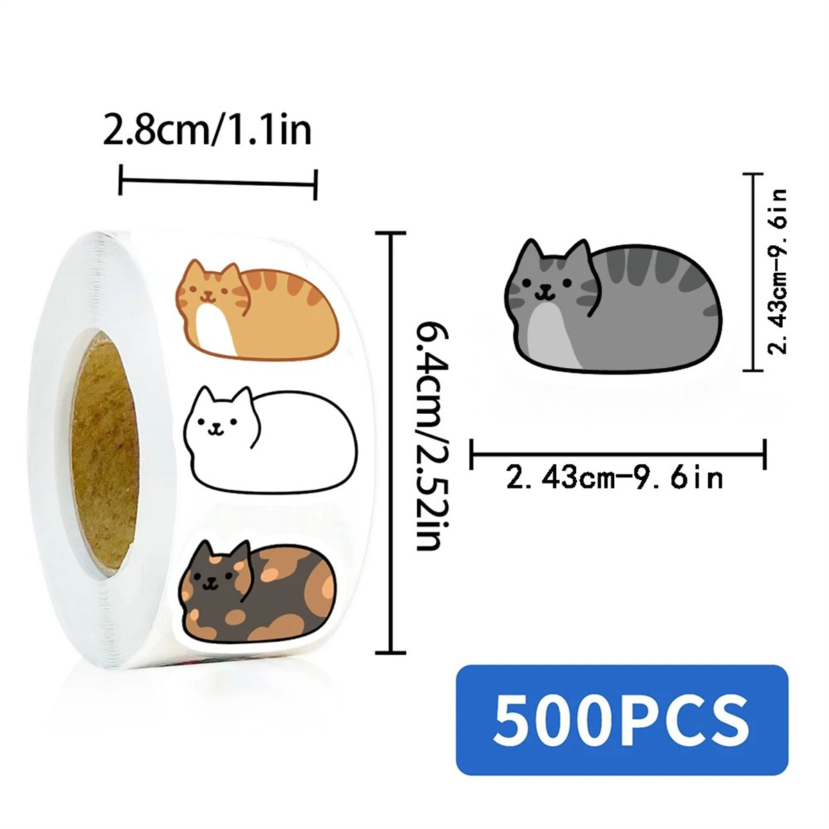 500PCS Cartoon Cat Stickers Dl - đánh giá và giá Kids Toys Names