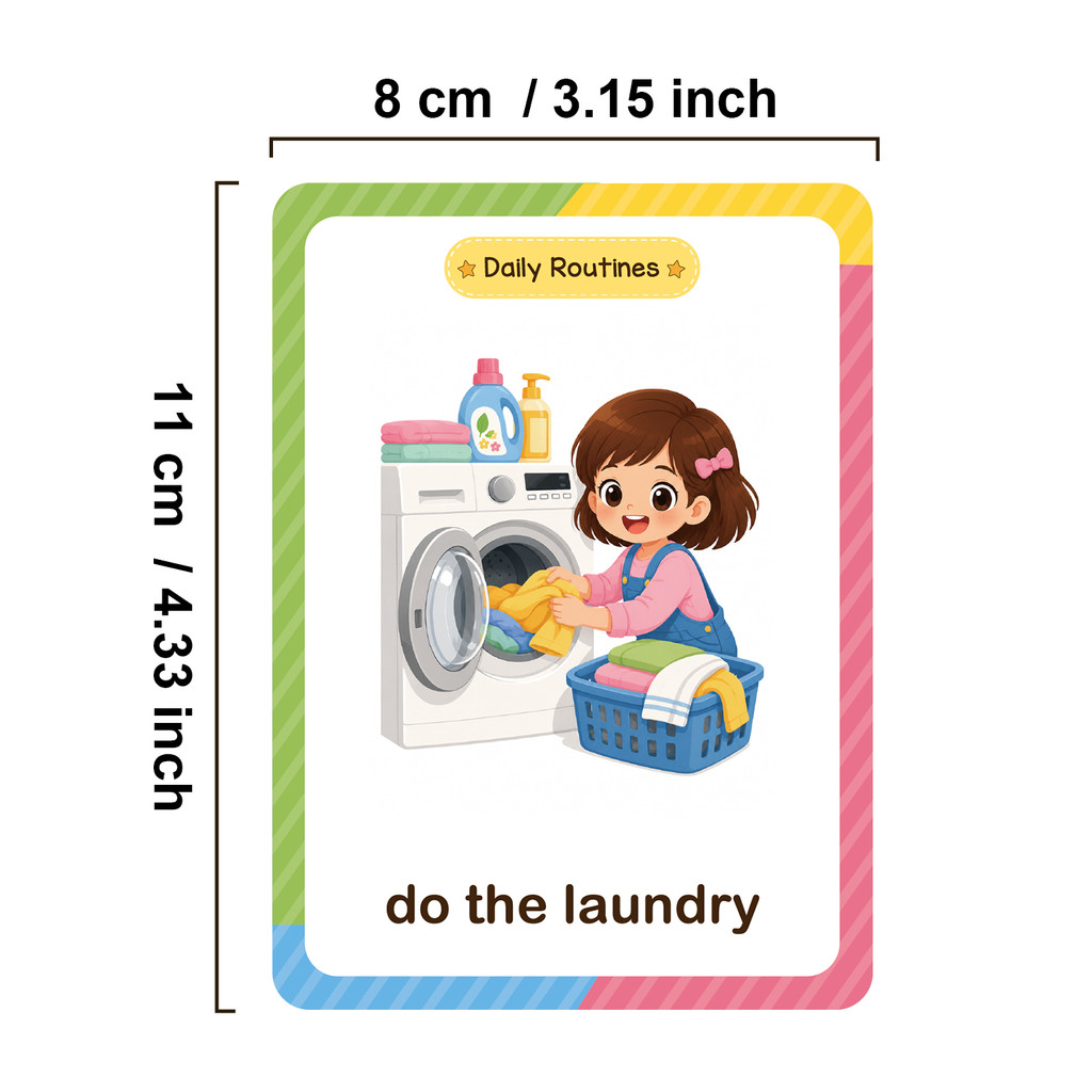38 Words Daily Routines Learni - đánh giá và giá Educational Flash Card