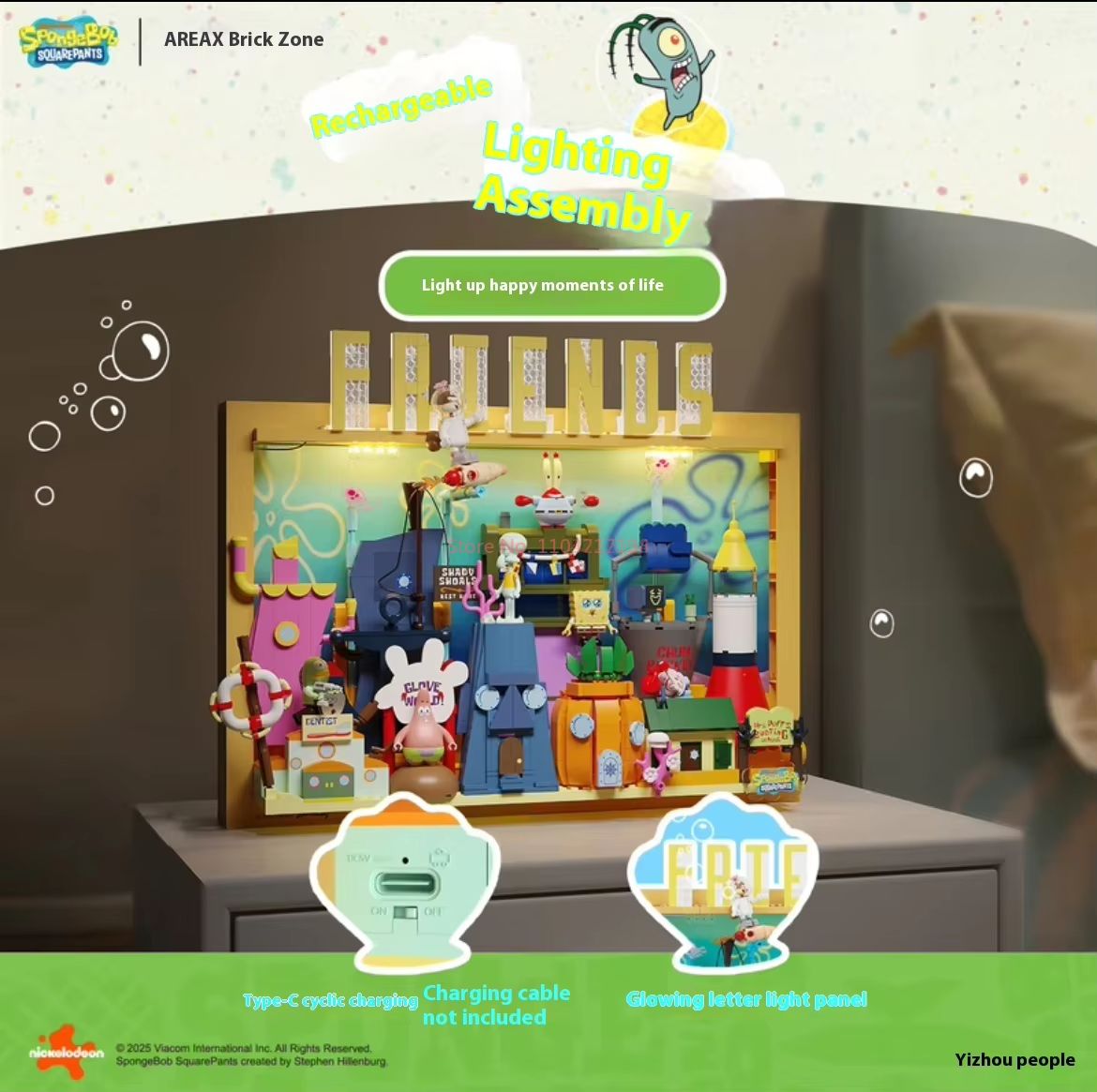 Official Area-X Spongebob Squa - đánh giá và giá Kids Toys Blocks